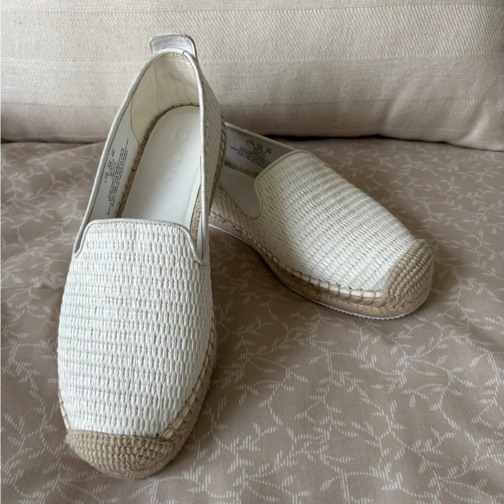 DKNY White Espadrille Flats
